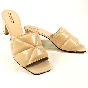 SPACE MODA PHIL GATIÈR BY REPO 🇮🇹 WOMEN'S BEIGE LEATHER COMFORT MULES